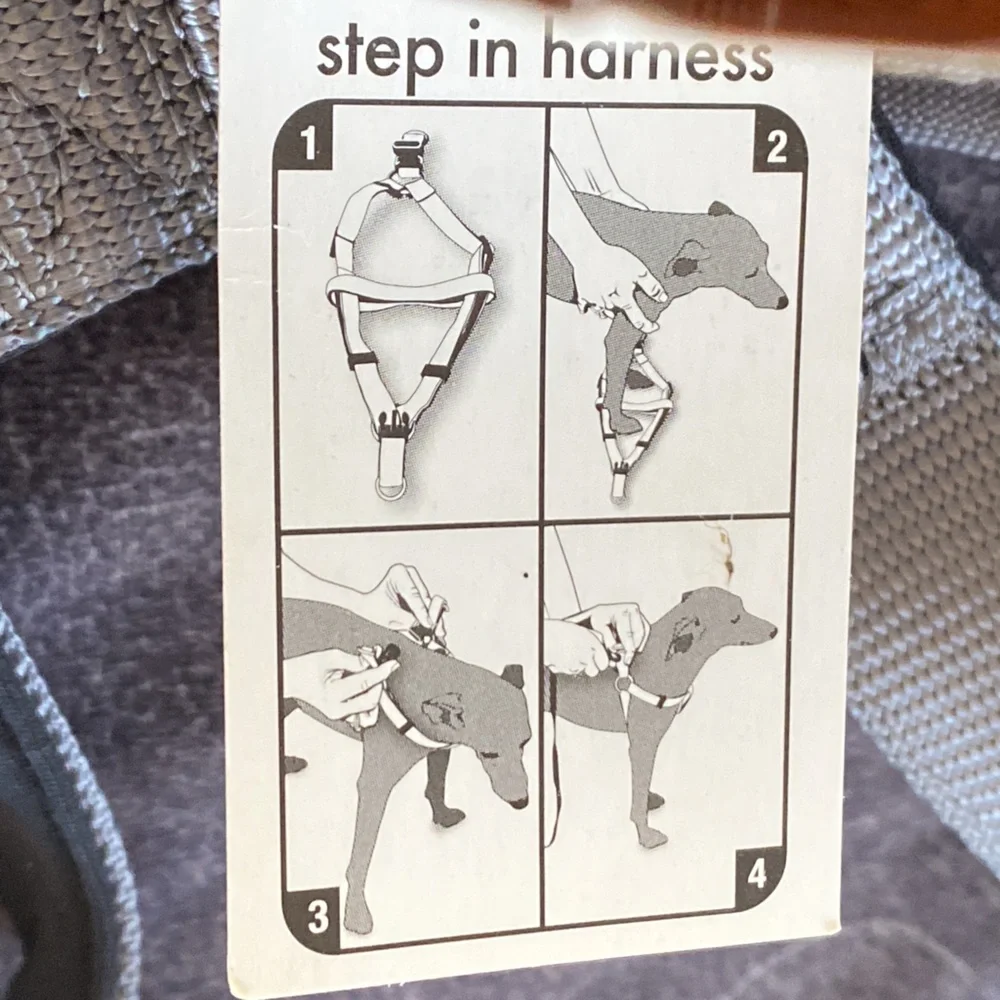 New pet champion cushion step in harness large 1” wide adjustable girth 22-36”